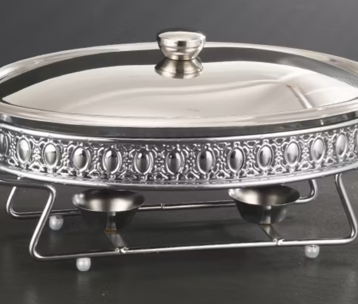 3.0/4.0L Luxury Gold/Silver Egg Shape Buffet Food Warmer Chafing Dish