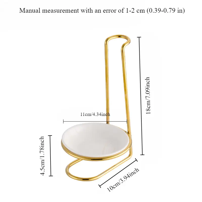 Generic Gold & Silver Single Spoon Rest Stainless Steel Strainer Kitchen Tool Set