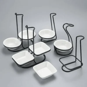 Generic Gold & Silver Single Spoon Rest Stainless Steel Strainer Kitchen Tool Set