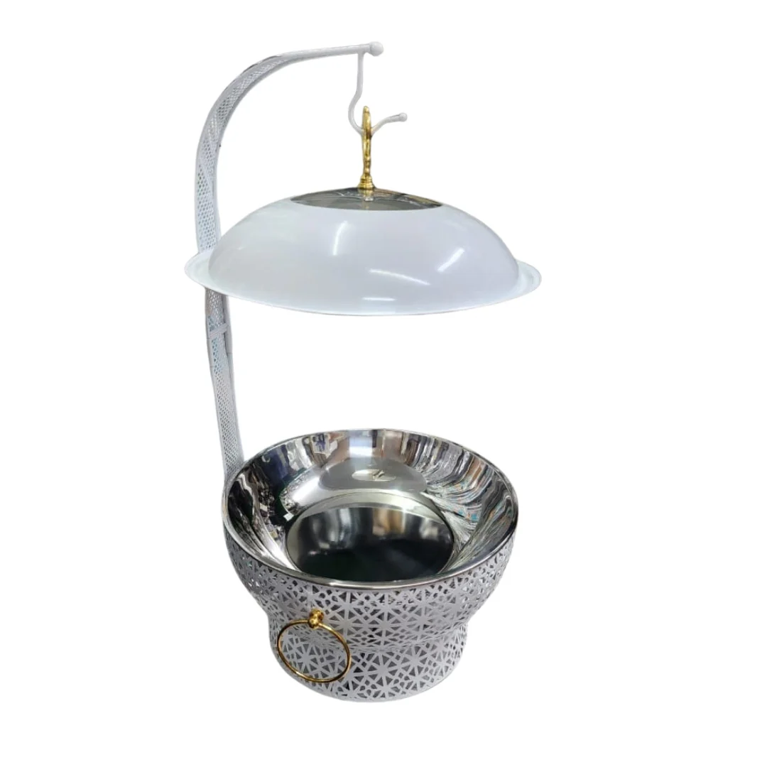 Luxury Round Chafing Dish with Hanging Lid 8Lt