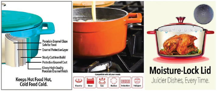 Lava Multi-Purpose Casseroles 28cm - Mojolica Grey