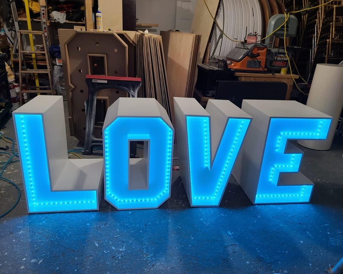 Large Wooden Floor stand  Light Up Letters, Complete A-Z