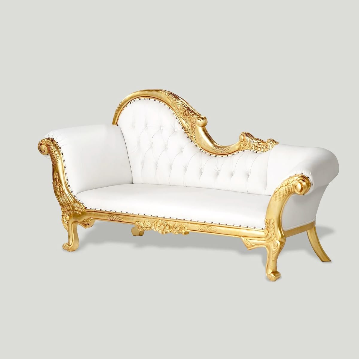 Outdoor indoor gold upholstered classic recliner double sofa