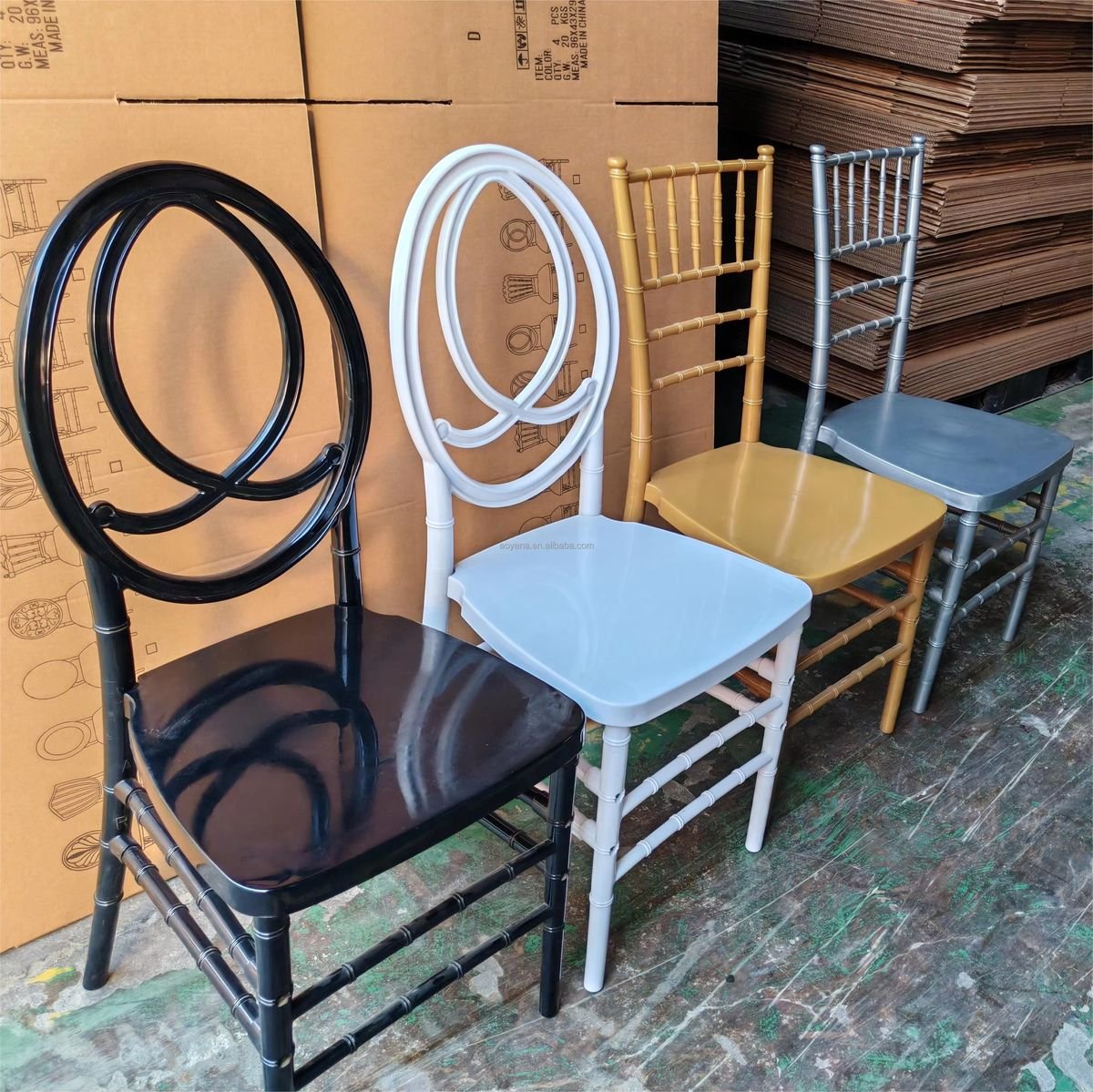 Black Plastic Resin Phoenix Without Cushions Chairs for sale