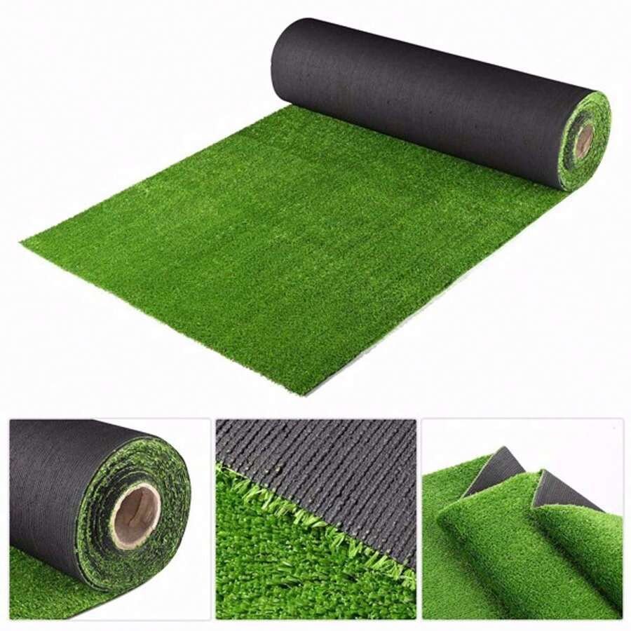 25mm Artificial Grass (Carpet) Plastic Rectangle Shape  (25m x 2 m, Green)