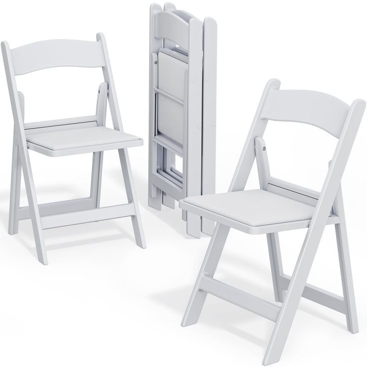 White Risen Wimbledon Foldable Chairs for Sale