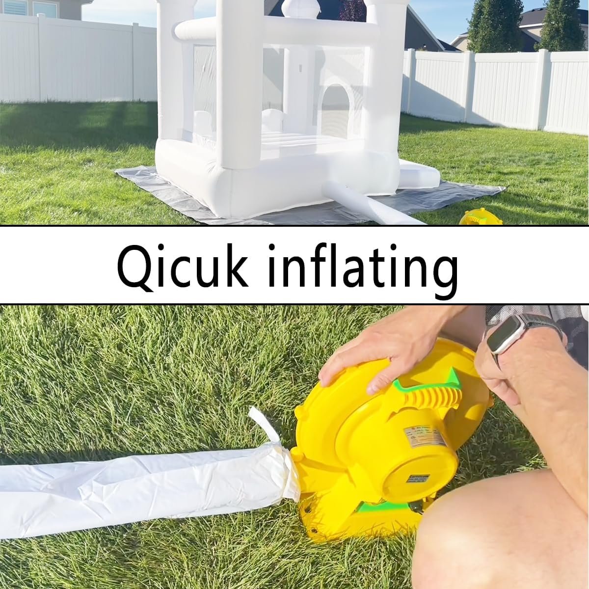 9x9x7FT White Jumper Bouncy Castle Inflatable Toddler for Kids Party For Sale