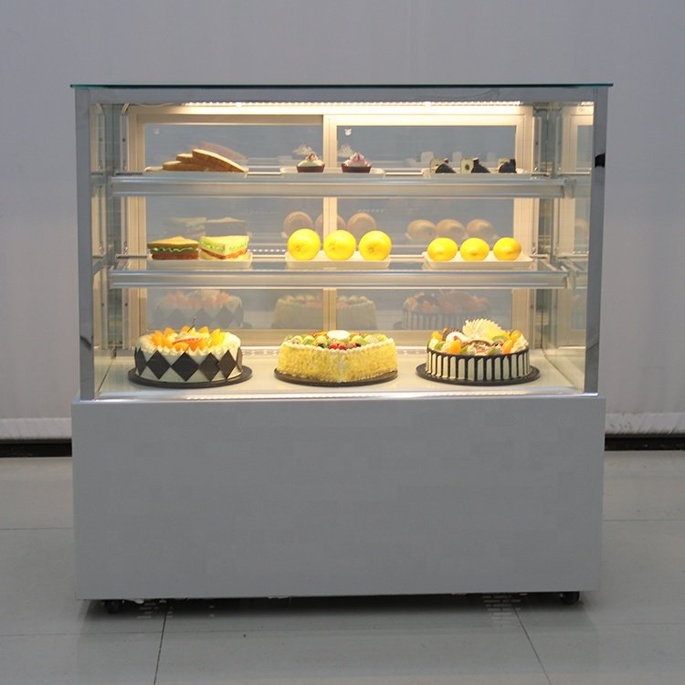White Patisserie Showcase Cake Display Refrigerator For Sale