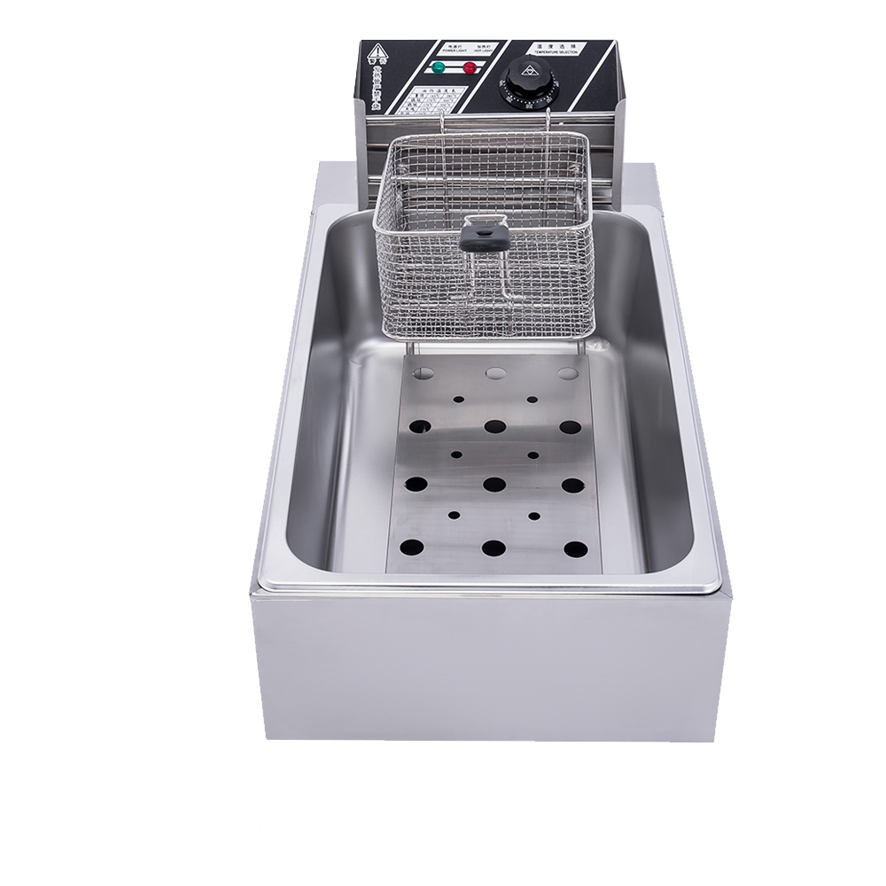 12L Commercial Large Capacity One Tank Two Basket Electric Chicken Tenders Fryer Chips Fryer