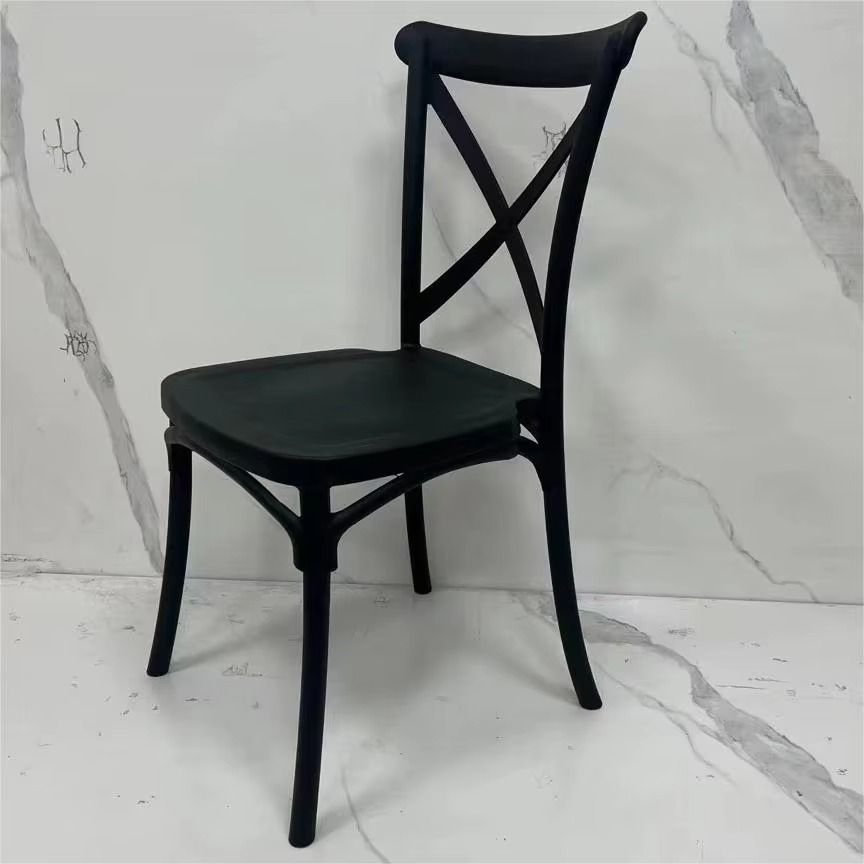 Plastic cross-back chairs For sale