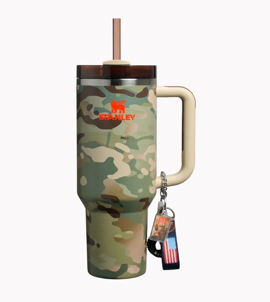 THE POST MALONE X STANLEY QUENCHER H2.0 FLOWSTATE TUMBLER | 40 OZ NWB Camo