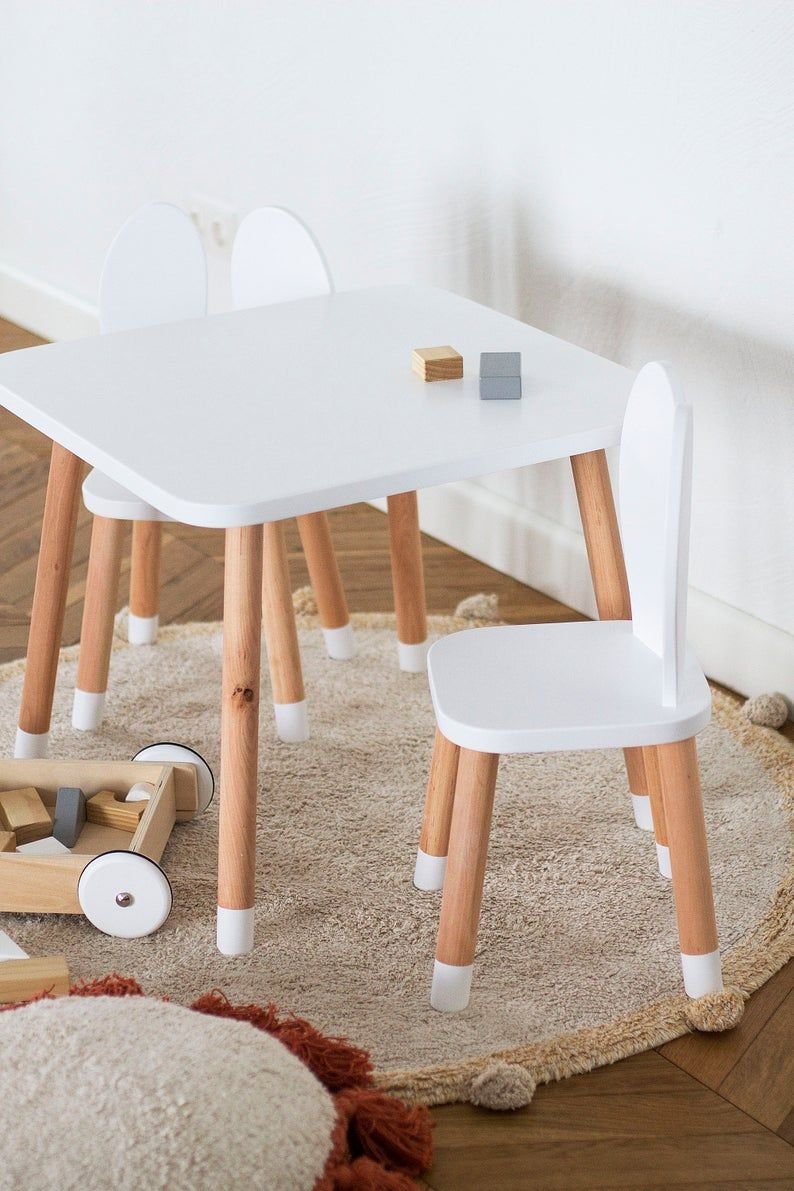 Butterfly Kid's Spindle Table and Chairs Set