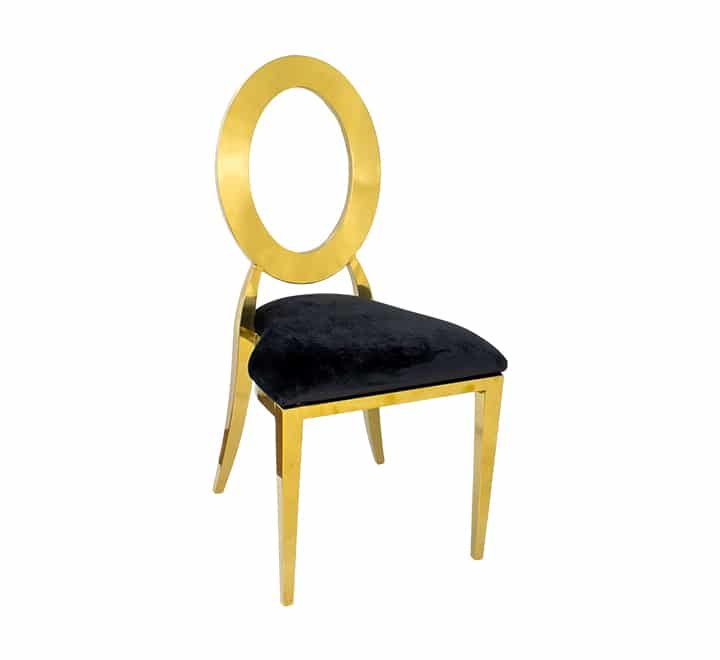 Black Gold Ring Eye Dior Padded Chair